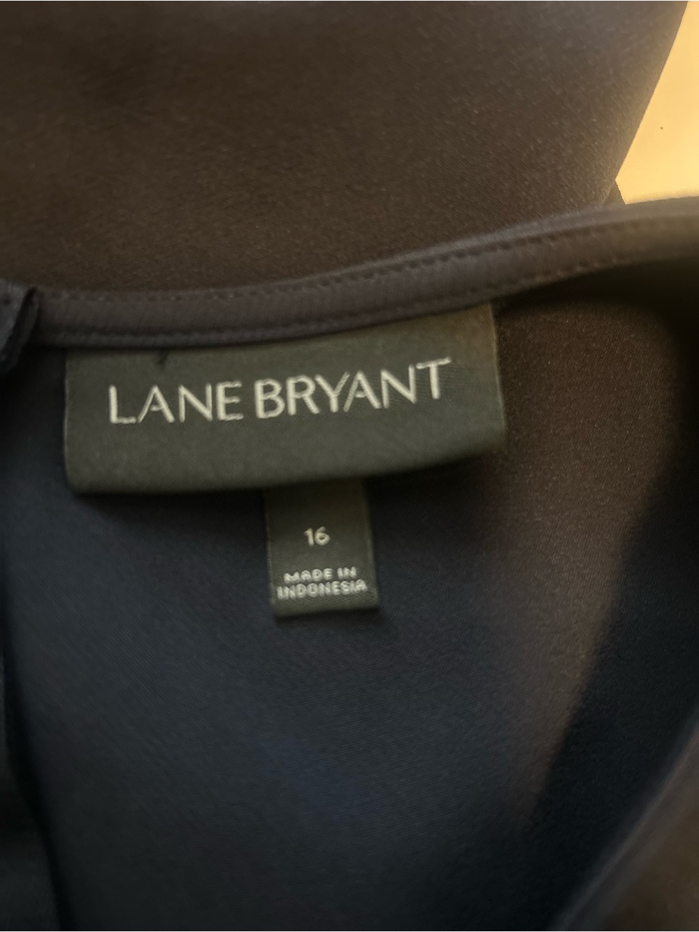 Lane Bryant Navy Short-Sleeve Tie-Waist Jumpsuit - Picture 3 of 3